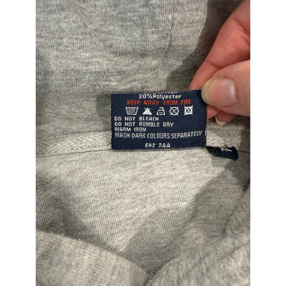 Edinburgh Scotland Graphic Print Kangaroo Pocket Drawstring Hoodie Gray Men's XL - Picture 7 of 10